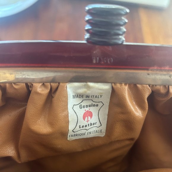 GENUINE LEATHER Made in Italy Vintage Bag Vintage GENUINE LEATHER Women's Bag M - Picture 8 of 9